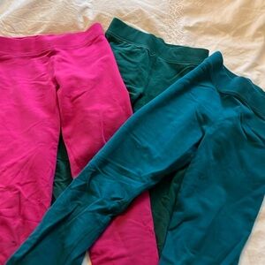Lot of 3 Primary French Terry Leggings EUC